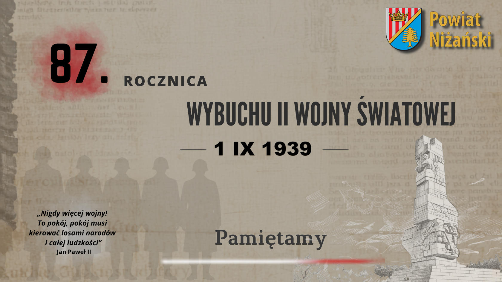 Pamiętamy! 87. Rocznica wybuchu II Wojny Światowej