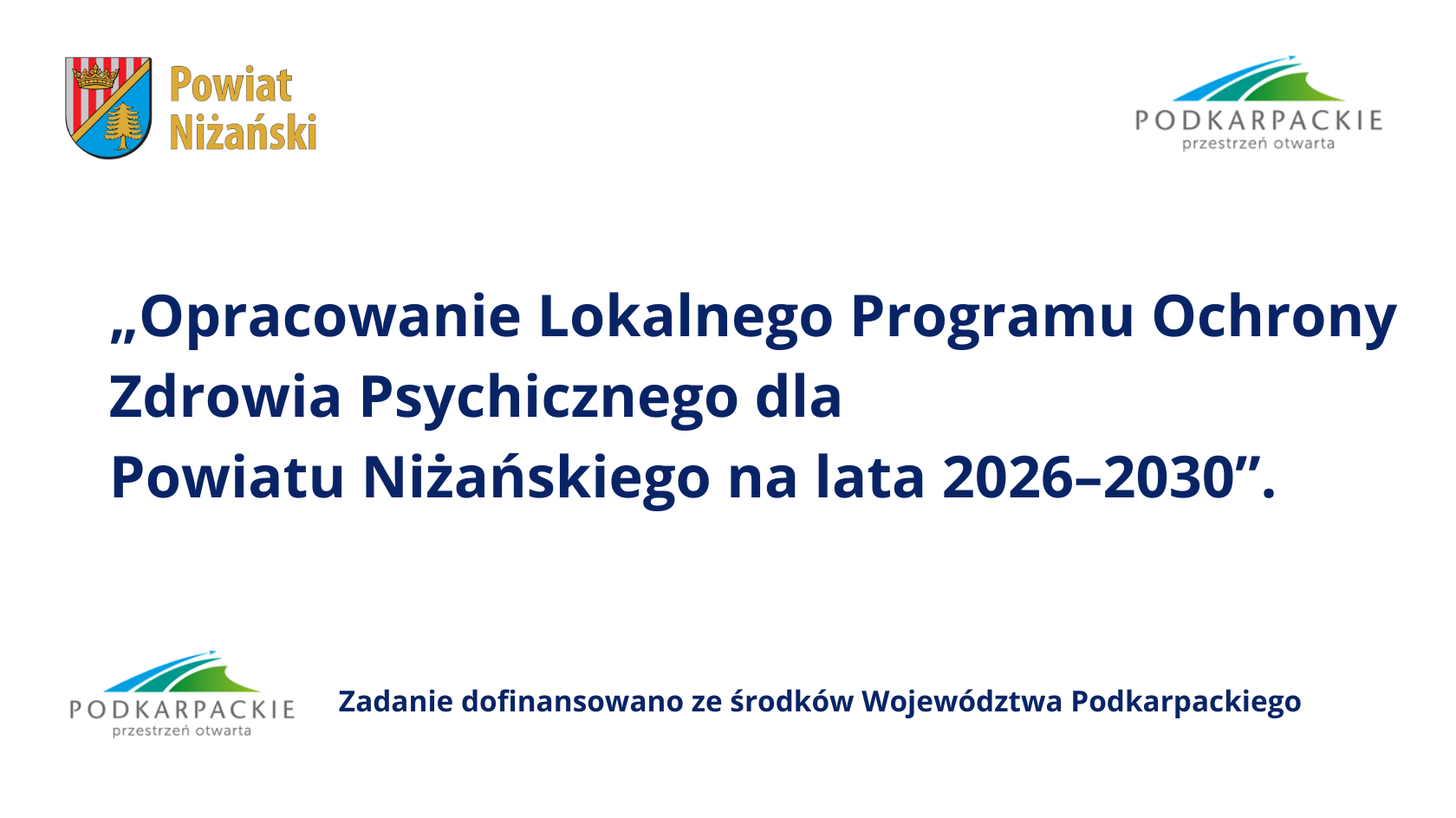 Powiat Niżański z dofinansowaniem z budżetu Województwa Podkarpackiego na wsparcie zdrowia psychicznego mieszkańców